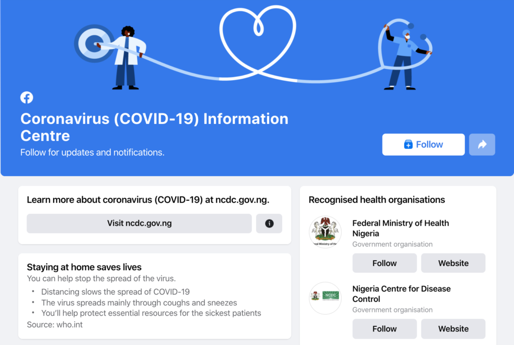 Coronavirus Information Centre in Nigeria